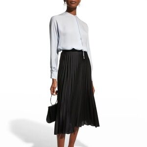 NWT Vince Tie Neck Banded collar Blouse Sz XS